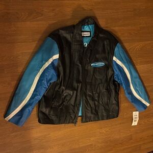 Boeing 787 Dream Liner Airplane Leather Jacket Sz 2XL